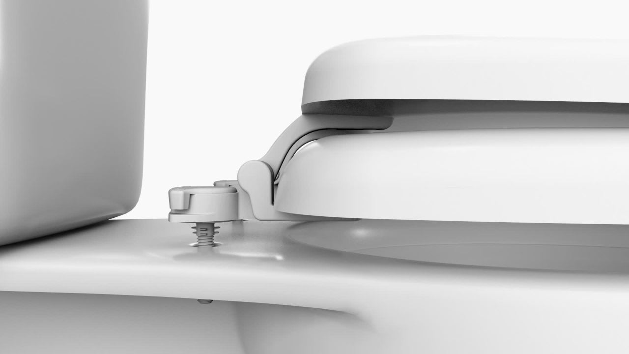 thumbnail video image 2 of Mayfair Lift off Elongated Plastic Toilet Seat in White with Stay·Tite, 2 of 8