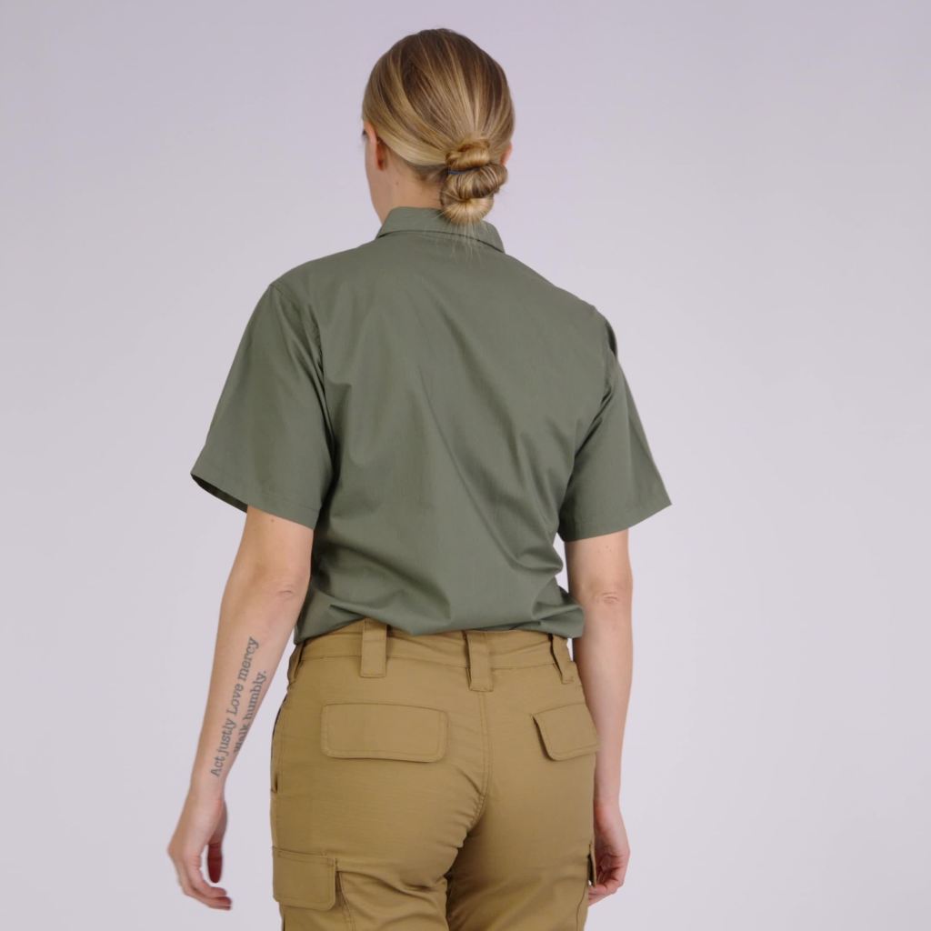 thumbnail video image 2 of Propper Women's Kinetic Short Sleeve Shirt, 2 of 7