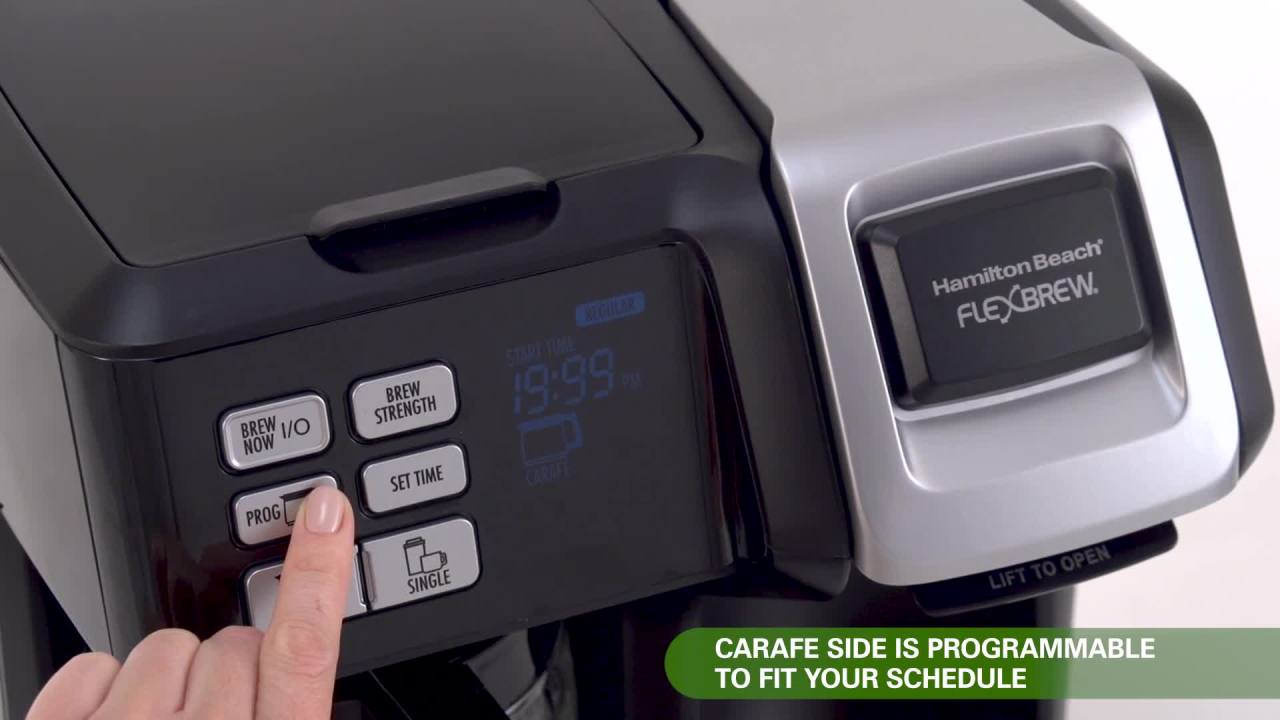 thumbnail video image 2 of Hamilton Beach FlexBrew Trio Coffee Maker, Single-Serve, Black & Silver, Model 49954, 2 of 11