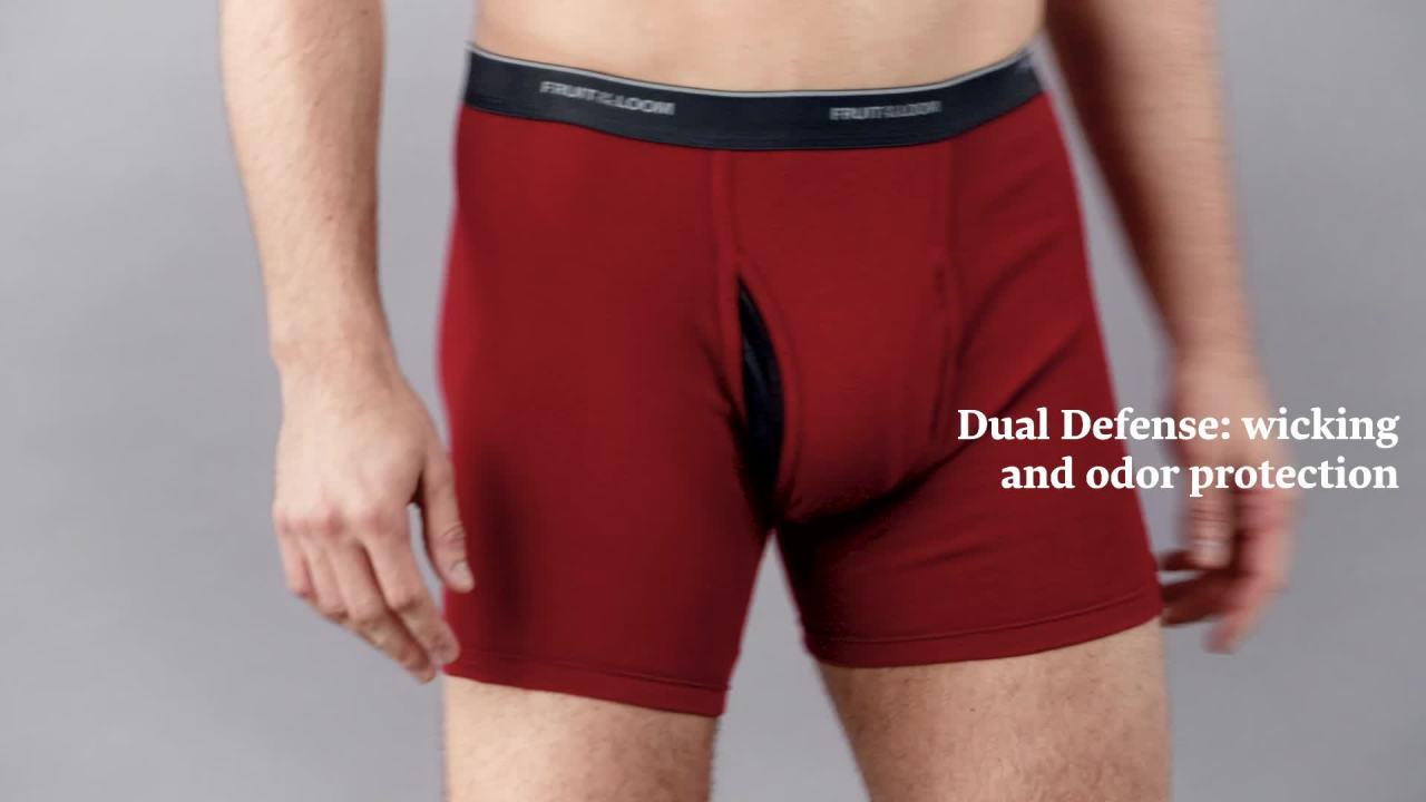 thumbnail video image 2 of Fruit of the Loom Men's CoolZone Fly White Boxer Briefs, 5 Pack, 2 of 6