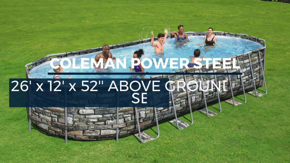 Coleman 26’ x 12’ x 52” Oval Above Ground Pool Set