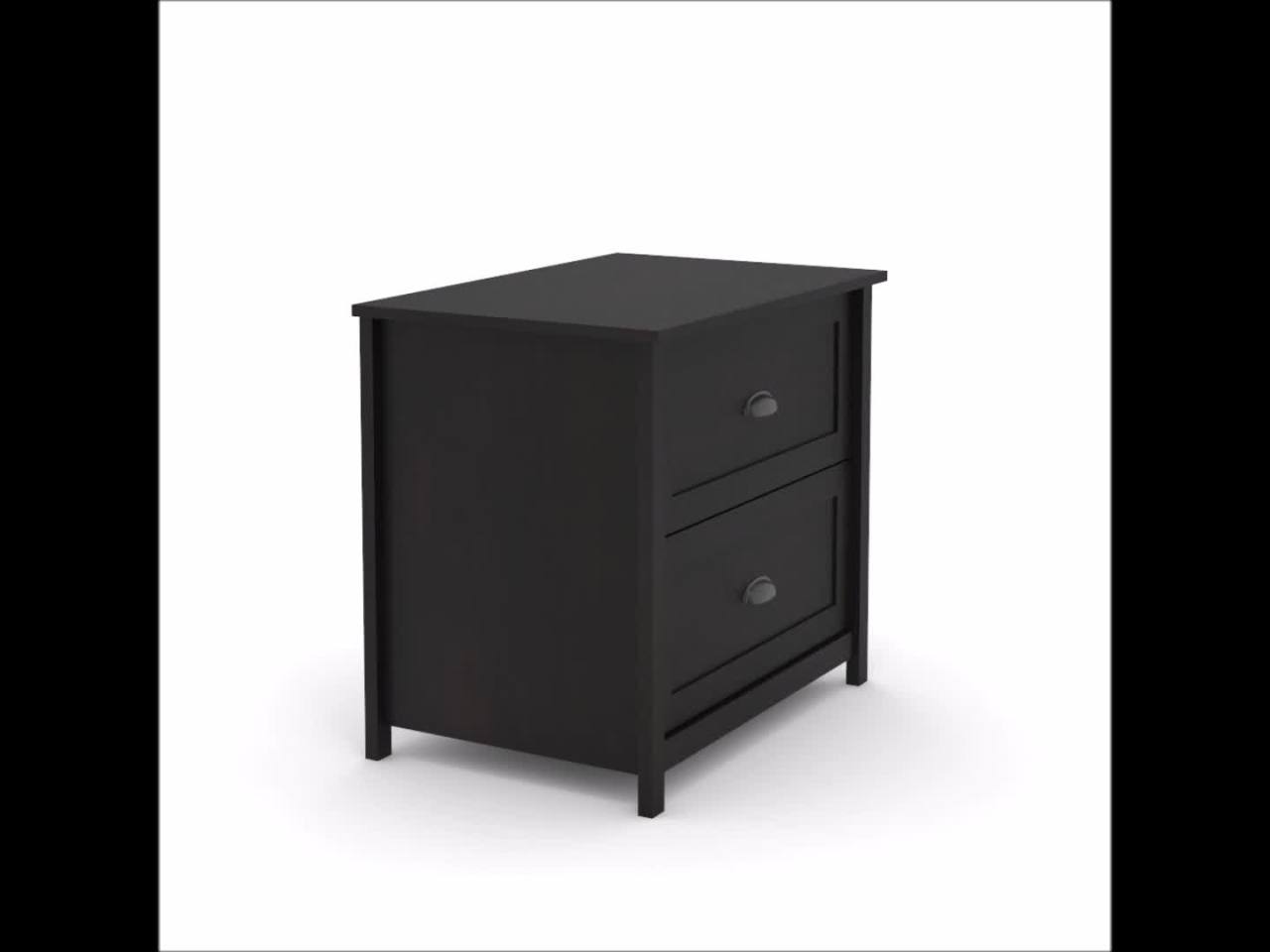 thumbnail video image 2 of Sauder County Line 2-Drawer Lateral File Cabinet, Estate Black Finish, 2 of 13