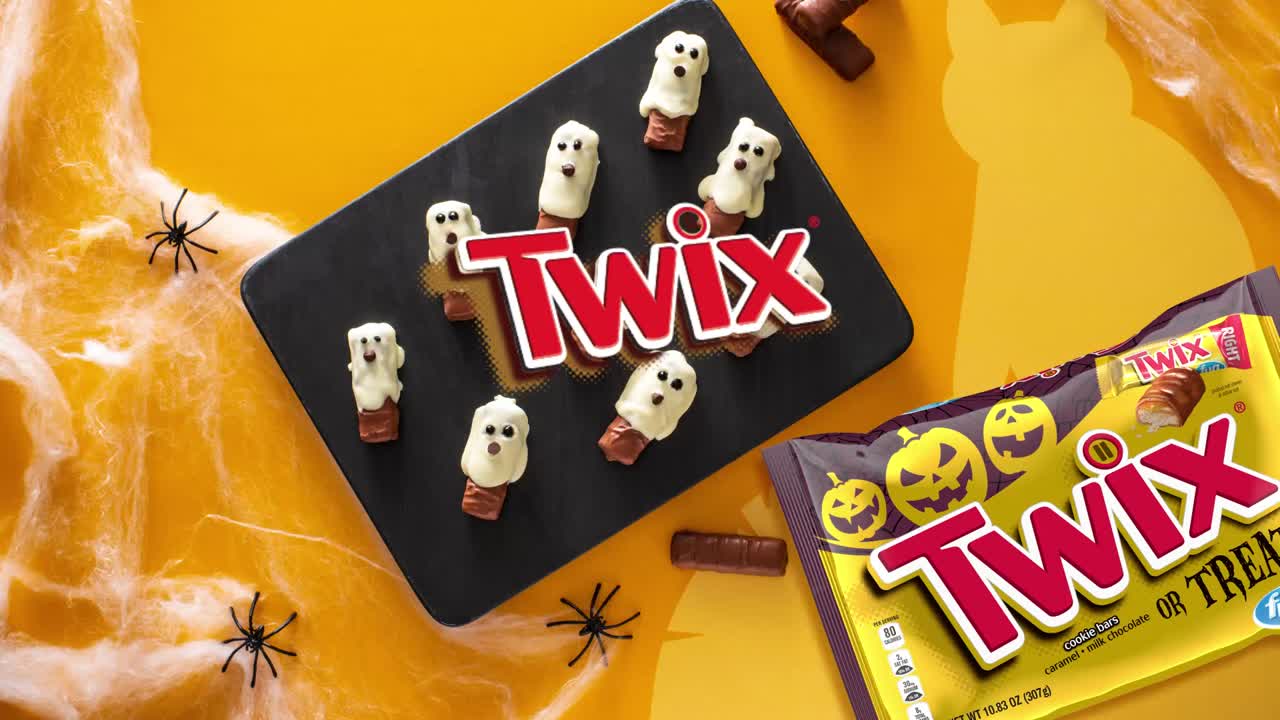 thumbnail video image 2 of Twix Fun Size Halloween Chocolate Candy Bars - 10.83 oz Bag, 2 of 13