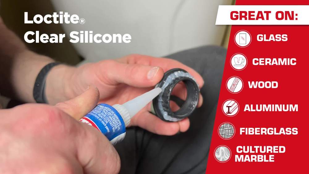 Loctite Waterproof Sealant Clear Silicone, 2.7 fl oz