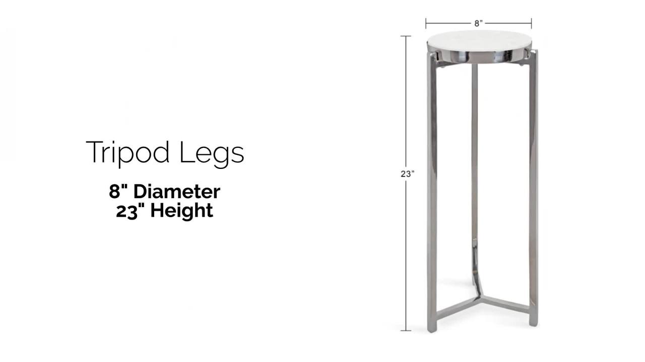 thumbnail video image 2 of Kate and Laurel Aguilar Modern Mirrored Round Drink Table, 9 x 9 x 23, Gold, Metal Accent Table with Mirrored Tabletop and for Use as Small Plant Stand, 2 of 9