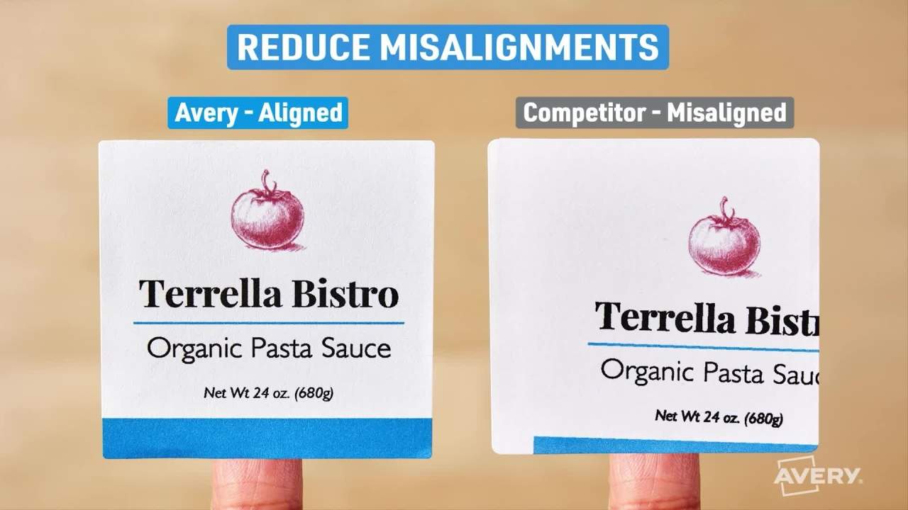 thumbnail video image 2 of Avery Scallop Round Labels, Sure Feed, 2-1/2", 90 Labels (8218), 2 of 9