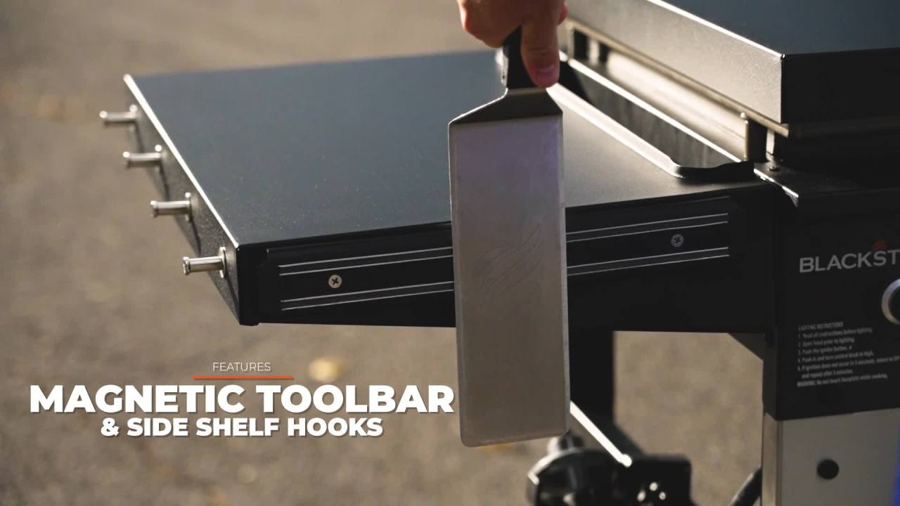 thumbnail video image 2 of Blackstone Original 5-Burner 44" Omnivore Propane Griddle with Hard Cover, 2 of 3
