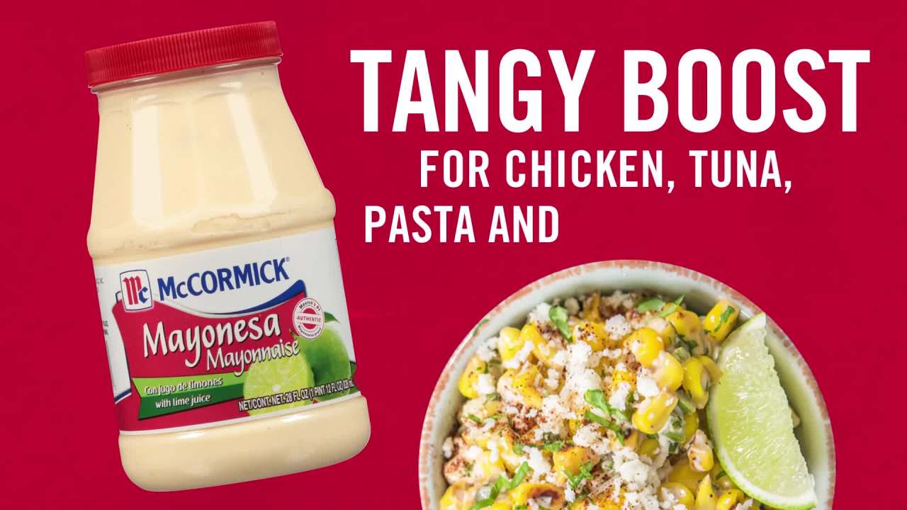 thumbnail video image 2 of McCormick Mayonesa (Mayonnaise) With Lime Juice, 28.0 fl oz Jar, 2 of 25