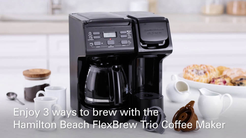 Hamilton Beach FlexBrew Trio Coffee Maker, Single Serve or 12 Cups