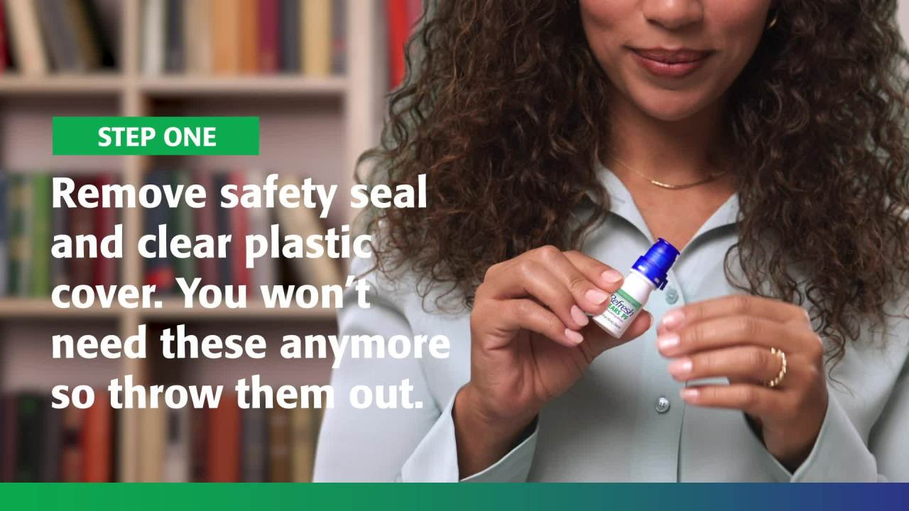 thumbnail video image 3 of Refresh Tears Multi-Dose Preservative-Free Lubricant Eye Drops, 10 ml, 3 of 16