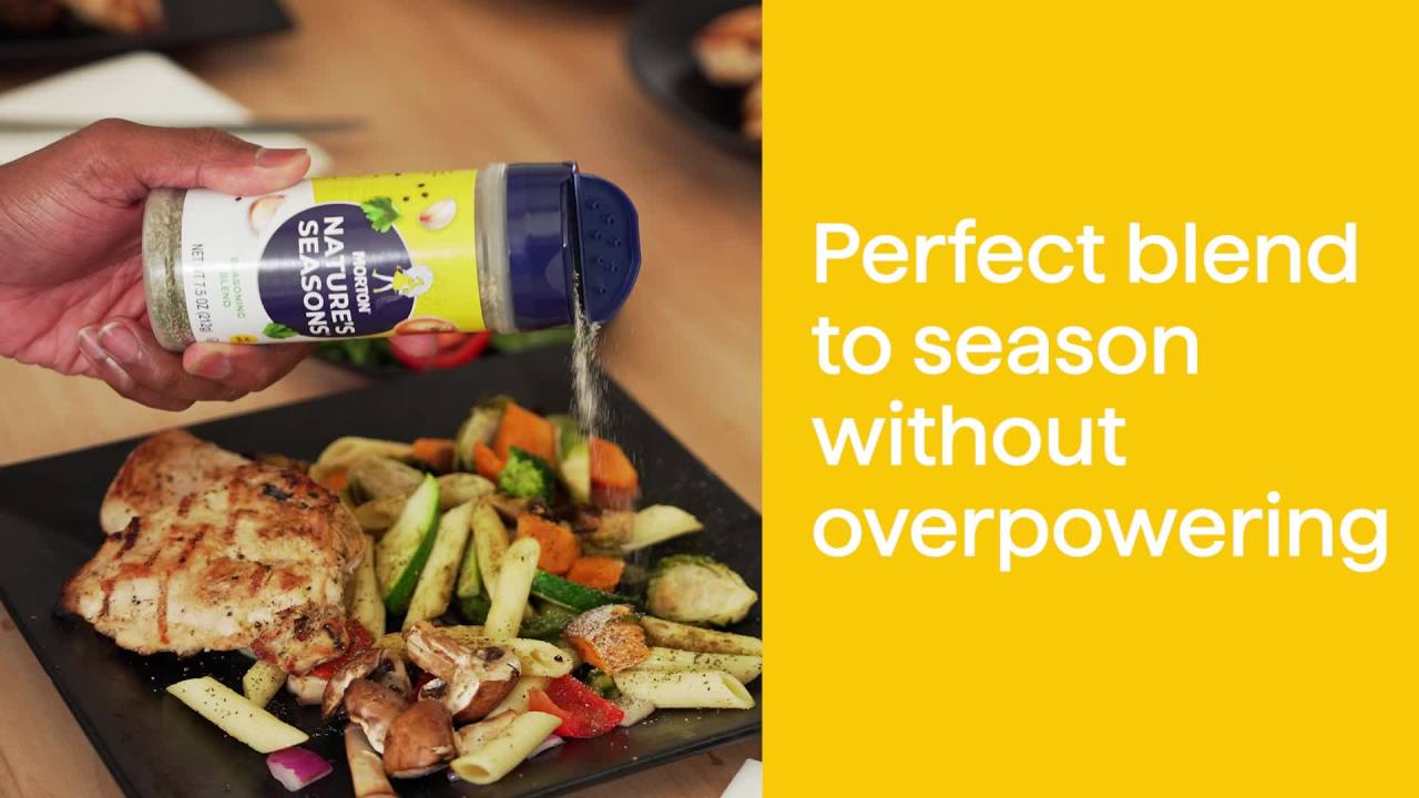 thumbnail video image 2 of Morton Nature’s Seasons Seasoning Blend, 7.5 oz, 2 of 5