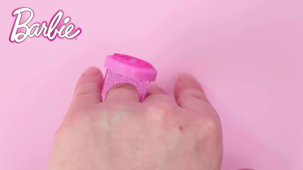 thumbnail video image 2 of Barbie Sparkling Multicolor Plastic Bling Jewelry, 2 of 10