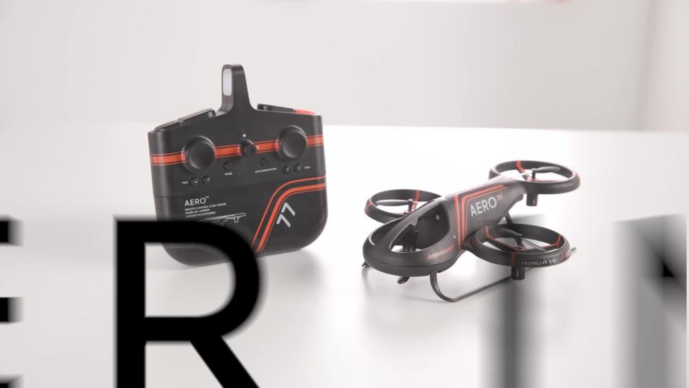 Sharper Image® Aero Drone, Rechargeable LED Stunt Drone, Builtin Led