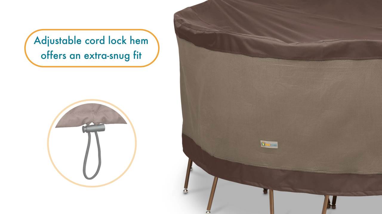 thumbnail video image 2 of DUCKCOVERS® Ultimate Waterproof Outdoor Table & Chair Set Cover, 2 of 14