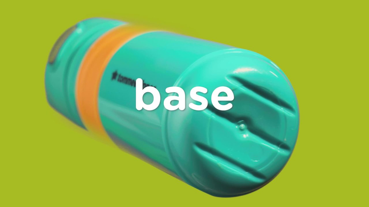 thumbnail video image 3 of Tommee Tippee Insulated On-the-Go Straw Cup, 11oz, 18 Months+, Spill Proof Toddler Water Bottle Push-To-Open Lid Helps Keep Spout Clean, Blue, 1 count, 3 of 12