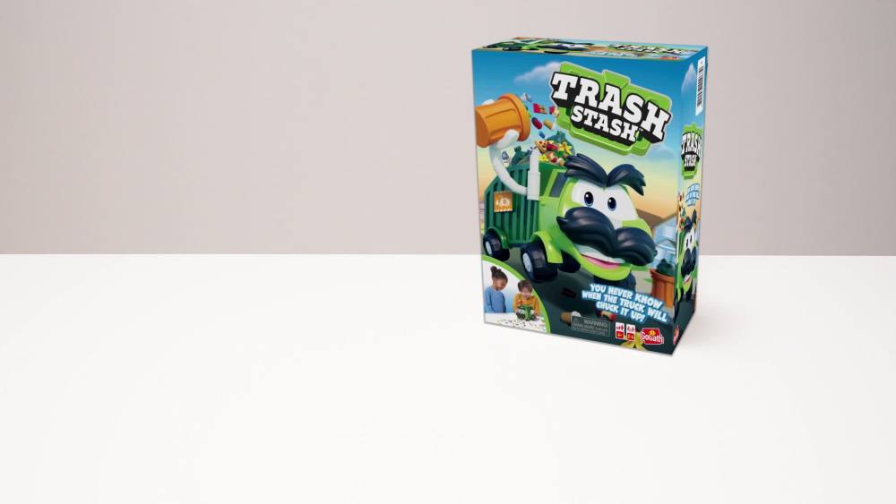 Goliath Trash Stash Game Fill Trashcan, Watch It Dump into Truck or
