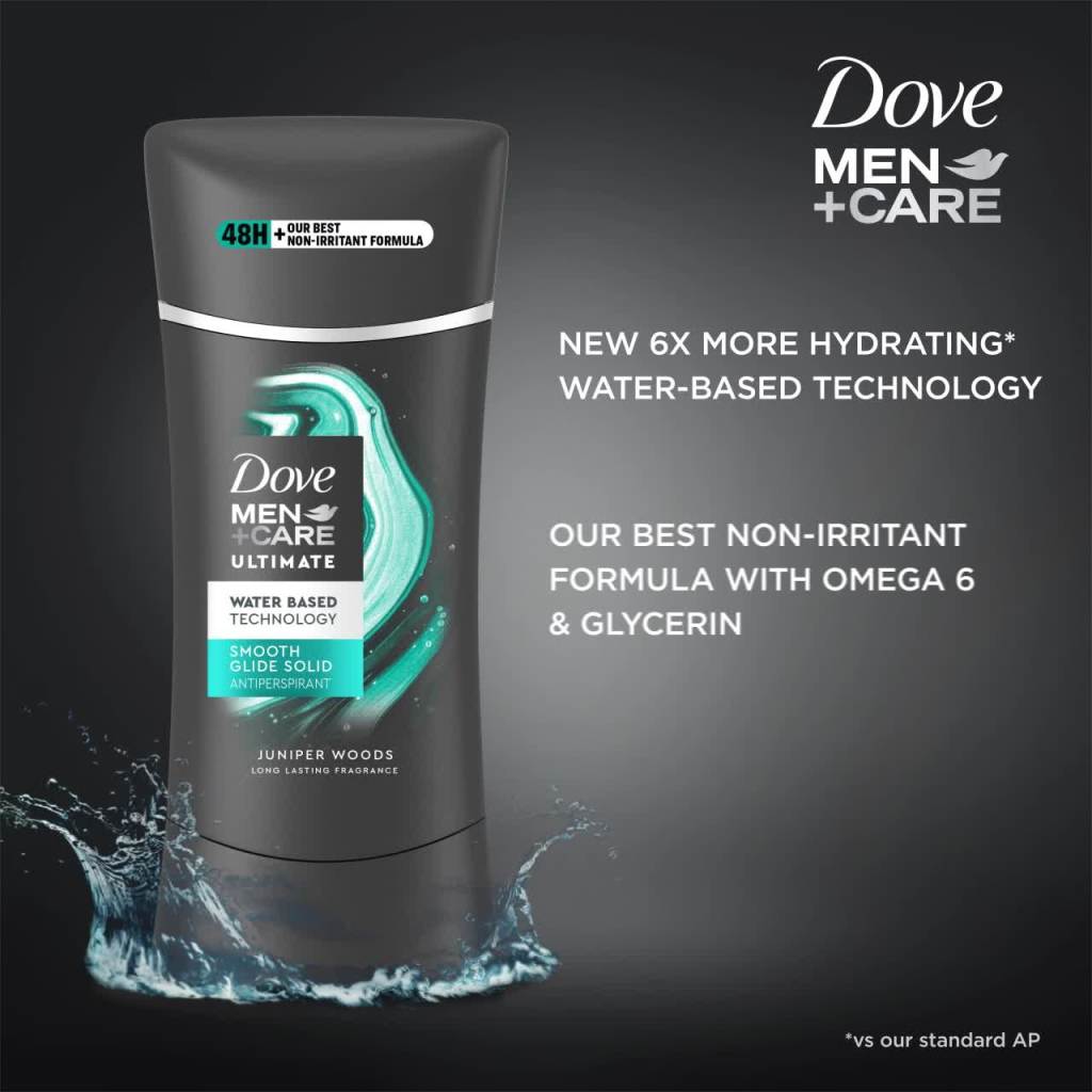 thumbnail video image 2 of Dove Men+Care Ultimate Long Lasting Men's Antiperspirant Deodorant Stick, Juniper Woods, 2.6 oz, 2 of 7