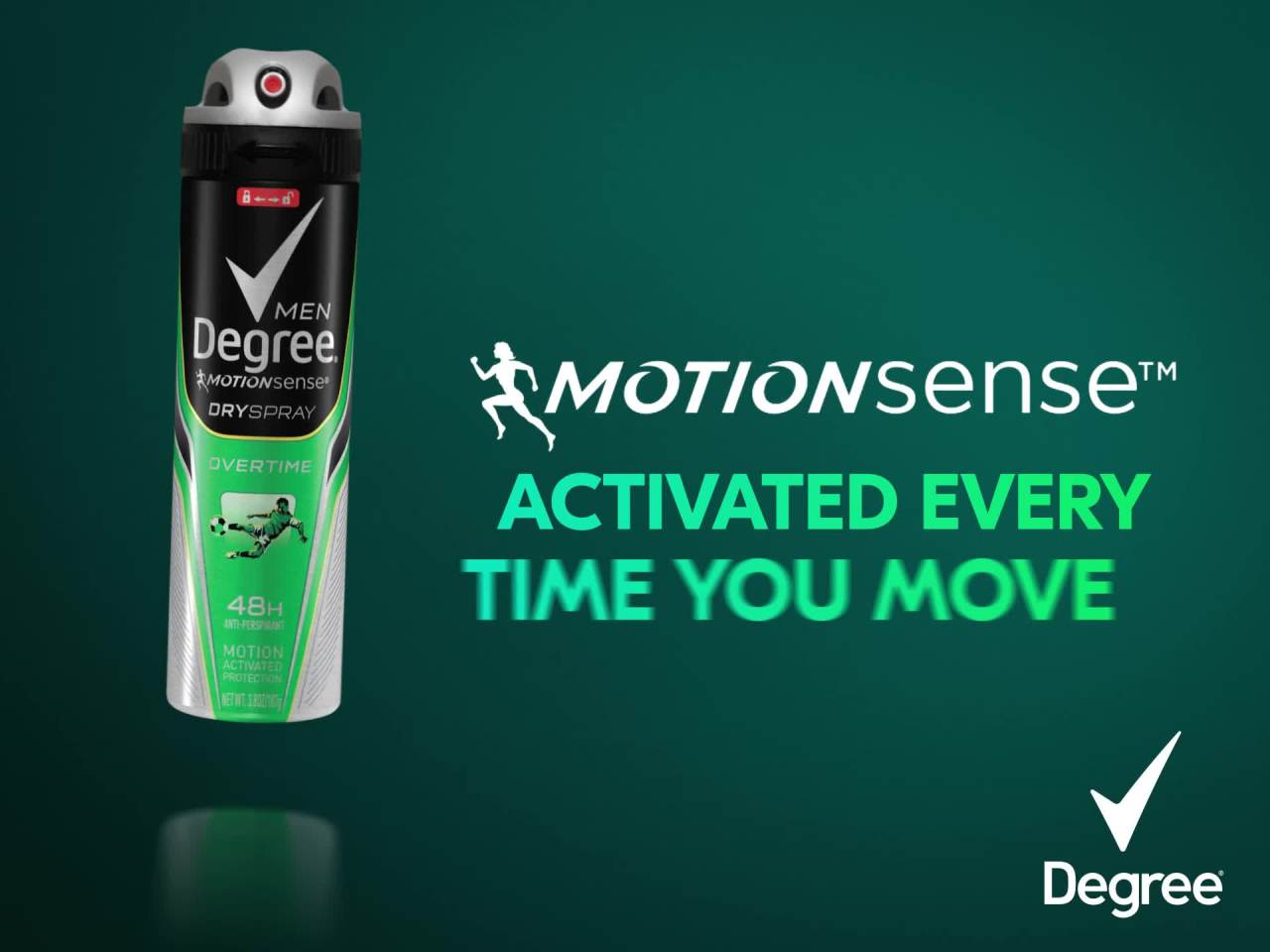 thumbnail video image 2 of Degree Men Advanced 72H Antiperspirant Deodorant Dry Spray, 3.8 oz, 2 of 4