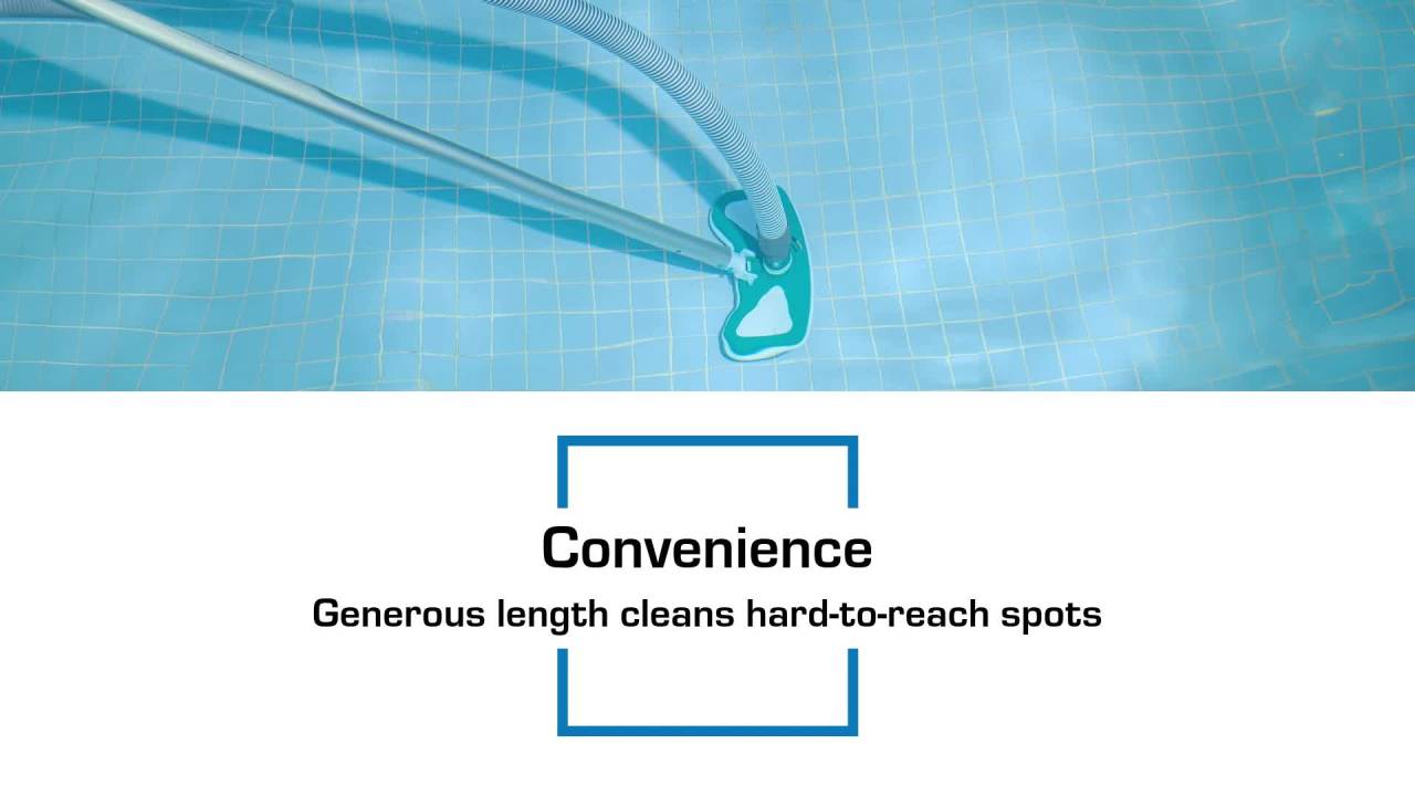 thumbnail video image 2 of Mainstays 35 ft. Pool Cleaning Hose with Adaptors, 2 of 10