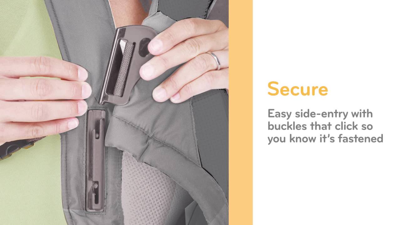 thumbnail video image 2 of Easy Infant Carrier (Creamsicle Black), 2 of 15