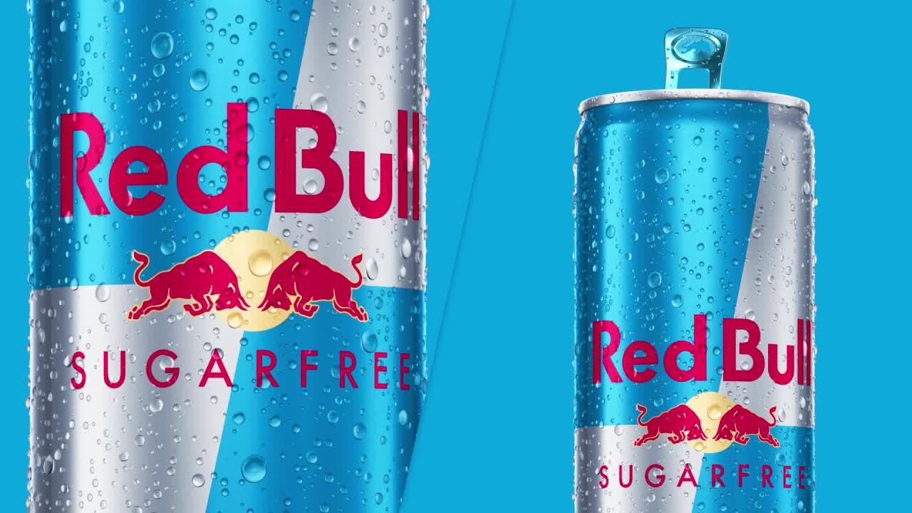 thumbnail video image 2 of Red Bull Sugarfree Energy Drink, 80mg Caffeine, 8.4 fl. oz., Pack of 4 Cans, 2 of 16