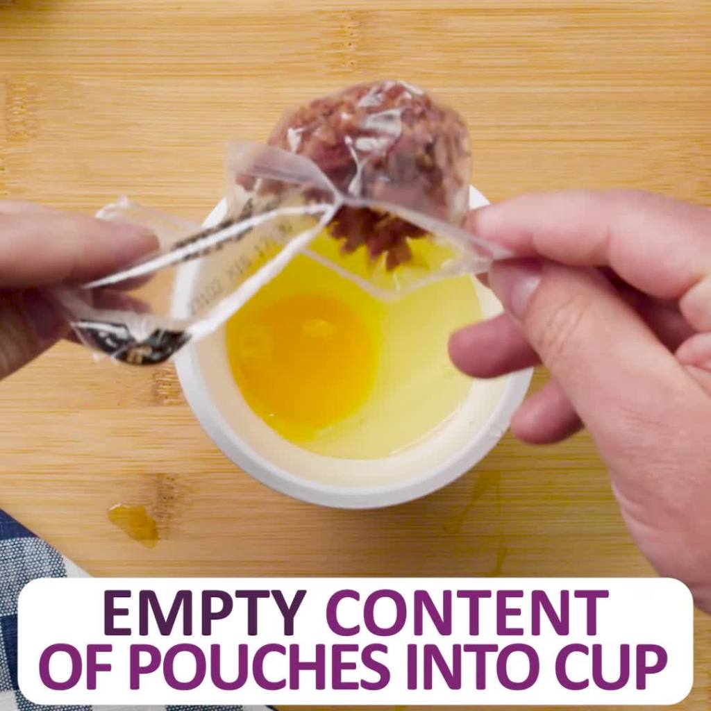 thumbnail video image 2 of Just Crack an Egg Meat Lovers Scramble Kit, 2.25 oz Cup, 2 of 16