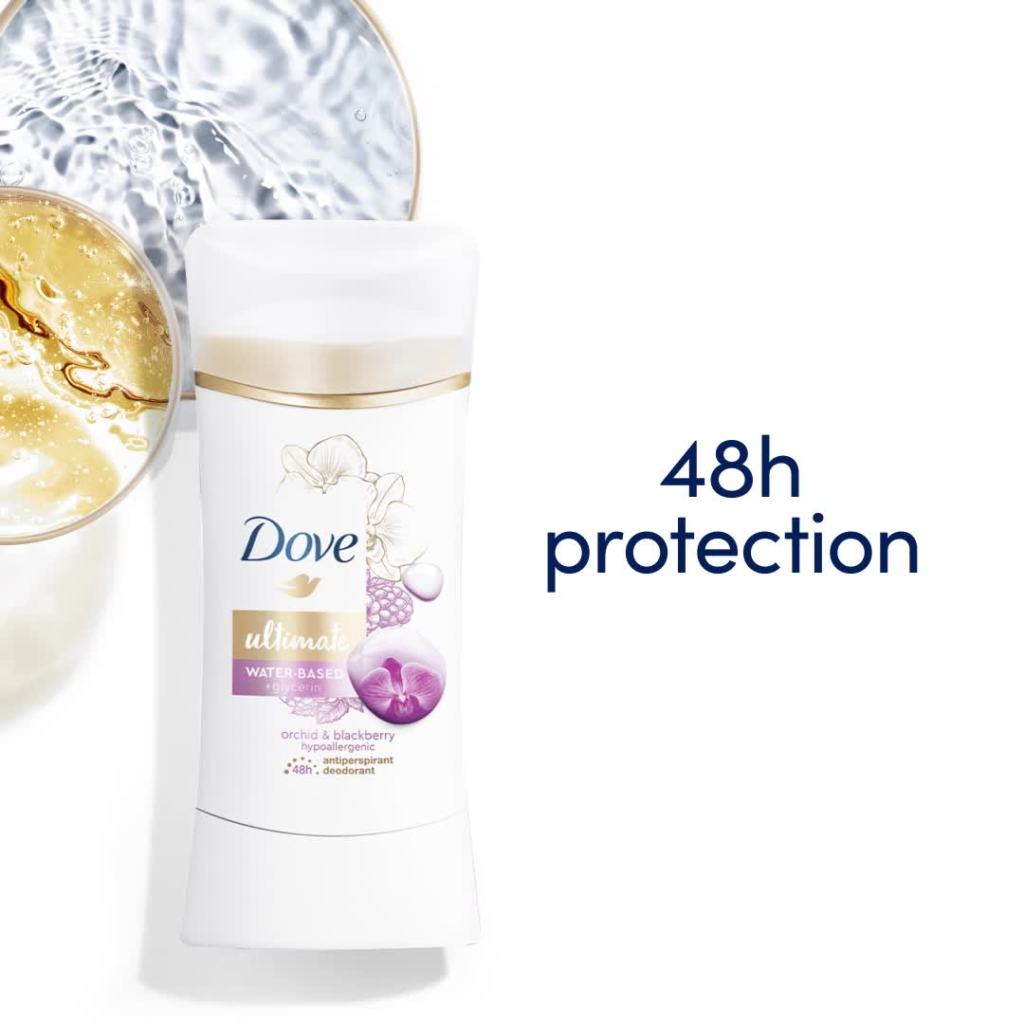 thumbnail video image 2 of Dove Ultimate Antiperspirant Deodorant Stick Orchid & Blackberry 2.6 oz, 2 of 13