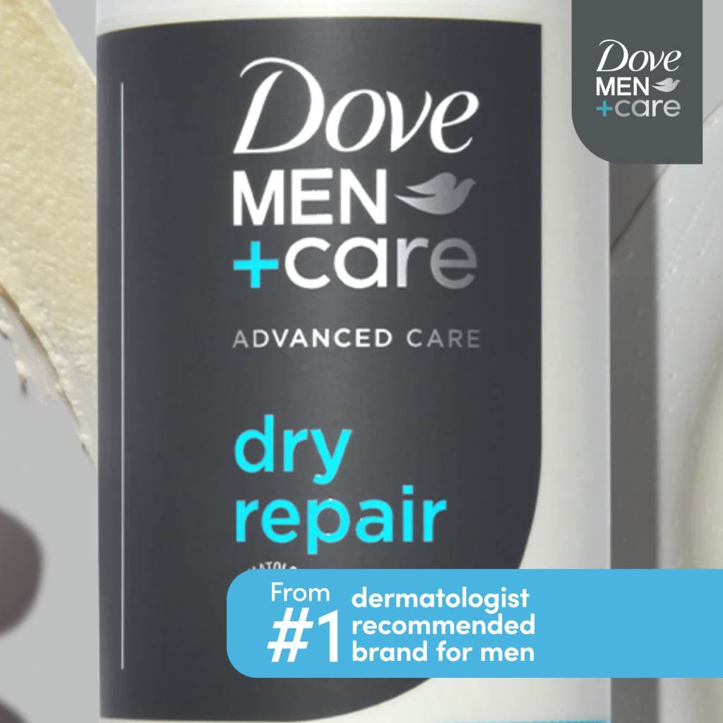 thumbnail video image 2 of Dove Men+Care Advanced Care Repair Men's Face + Body Cleanser Shea Butter Dry Skin, 16.9 oz, 2 of 3