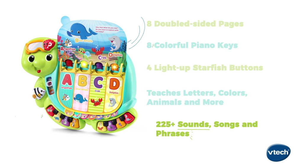 VTech Touch & Teach Sea Turtle Interactive Learning Book for Kids, Encourages Reading - image 2 of 9