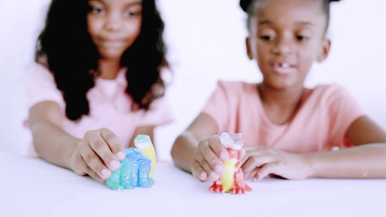 thumbnail video image 2 of Melissa & Doug Created by Me! Dinosaur Figurines Craft Kit (2 Resin Dinosaurs, 6 Paints, Paintbrush), 2 of 10