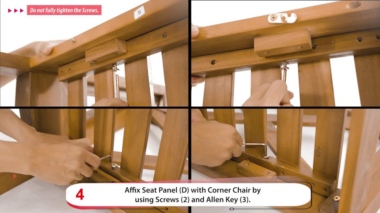 thumbnail video image 2 of Elisha Acacia Wood Outdoor Right Arm Loveseat and Coffee Table Set with Cushion, Teak and Beige, 2 of 14