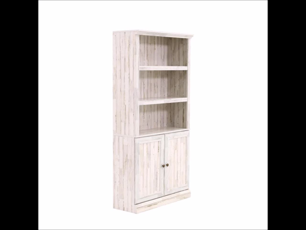 thumbnail video image 2 of Sauder Select 3-Shelf Bookcase, White Plank Finish, 2 of 13