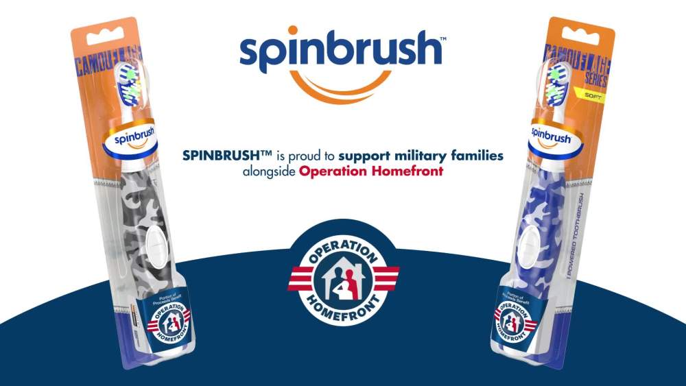 thumbnail video image 2 of Camouflage Series Spinbrush Electric Battery Toothbrush, Soft Bristles, Color May Vary, 2 of 11