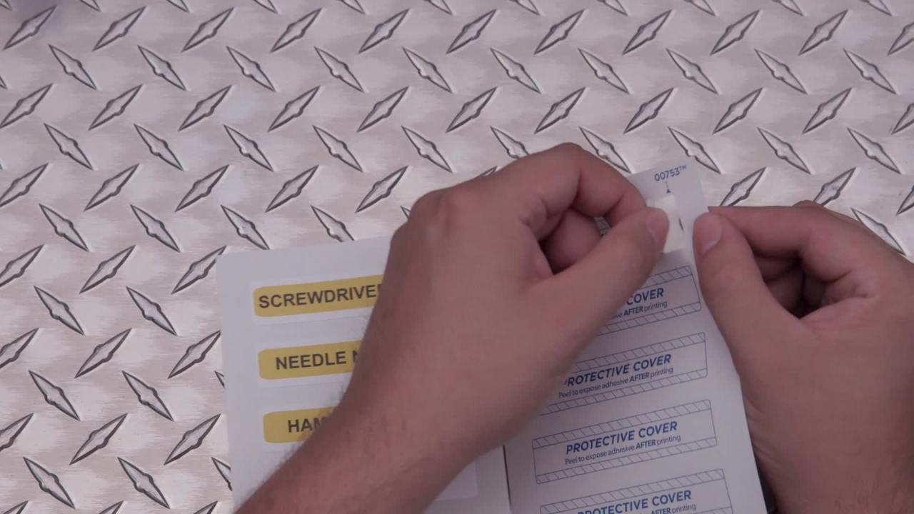 thumbnail video image 2 of Avery Durable Easy Peel ID Labels, 2" x 2-5/8", 120 Labels (6793), 2 of 10