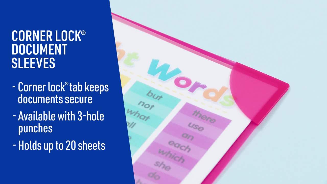 thumbnail video image 2 of Avery Heavy Duty Plastic Document Sleeves, 12 Clear Sleeves (72611), 2 of 8