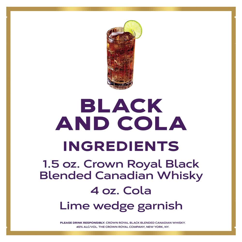 thumbnail video image 2 of Crown Royal Black Blended Canadian Whisky, 750 mL, 45% ABV, 2 of 16