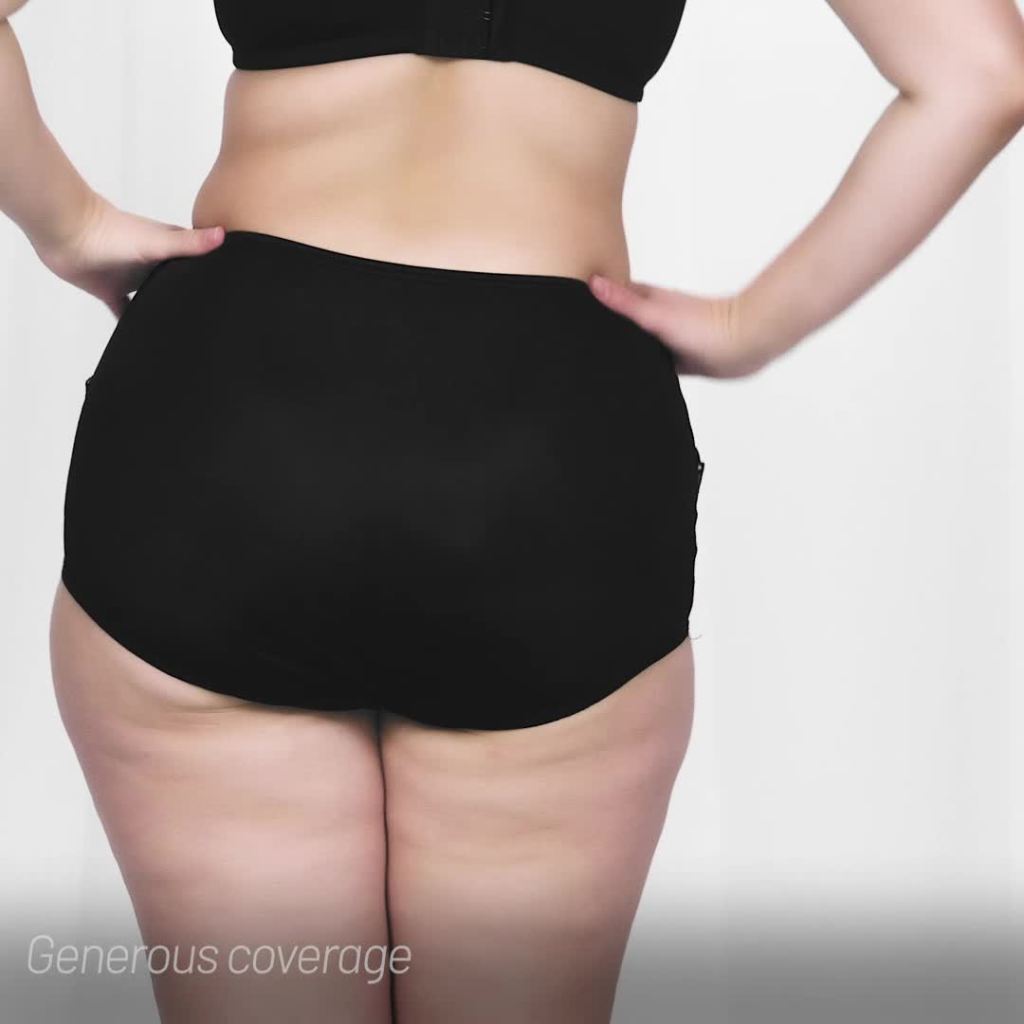 thumbnail video image 2 of Women's Vanity Fair 13001 Lace Nouveau Brief Panty (Fawn 6), 2 of 3