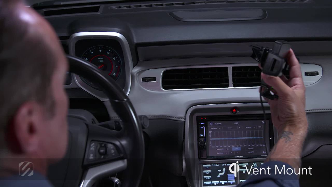 thumbnail video image 2 of Scosche WDQ2M3-SP Stuckup Universal 10W Qi Wireless Fast Charge Phone Holder Suction Cup Mount Black, 2 of 7