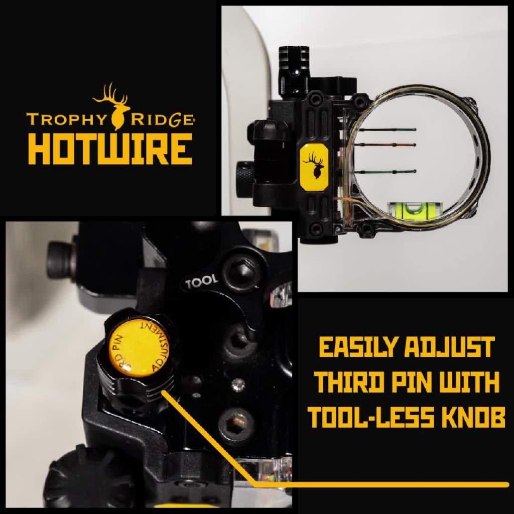 thumbnail video image 4 of Trophy Ridge Hotwire 3-Pin Sight, 4 of 4