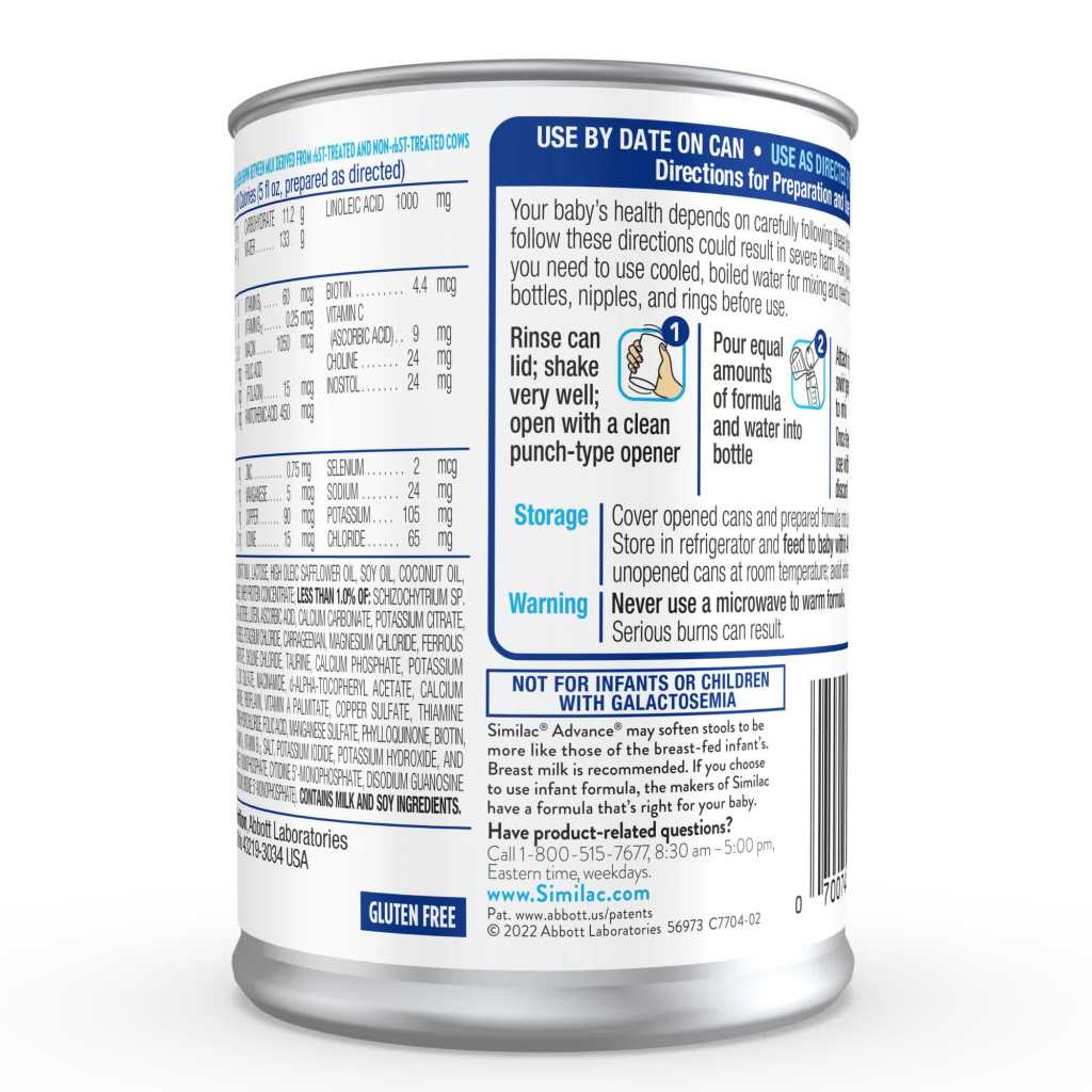 thumbnail video image 2 of Similac Advance Concentrated Liquid Baby Formula With Iron, Has DHA & Lutein, 13-fl-oz Can, Pack of 12, 2 of 19