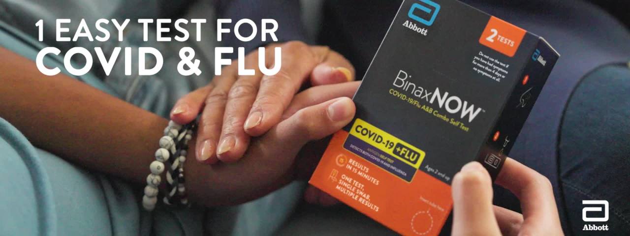 thumbnail video image 2 of BinaxNOW™ COVID-19/Flu A&B Combo Self-Test with Fast, Reliable Results in 15 Minutes, 2 Count Pack, 2 of 14