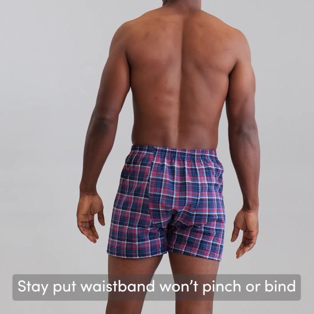 thumbnail video image 2 of Fruit of the Loom Men's Boxers - Relaxed Fit, Soft Woven Cotton Blend Underwear, 6-Pack, 2 of 15