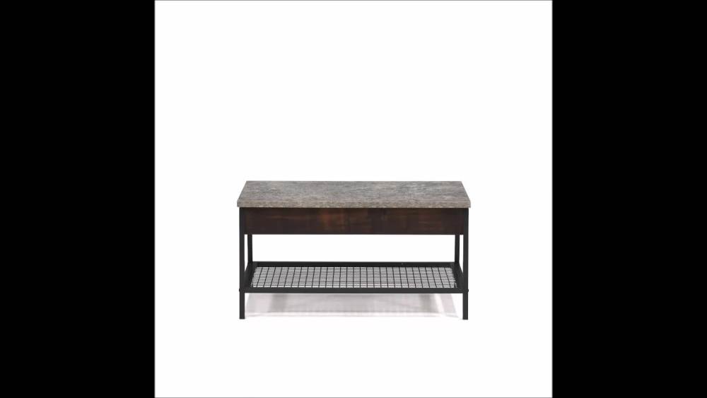 Sauder Market Commons Metal Coffee Table, Rich Walnut Finish - image 2 of 11