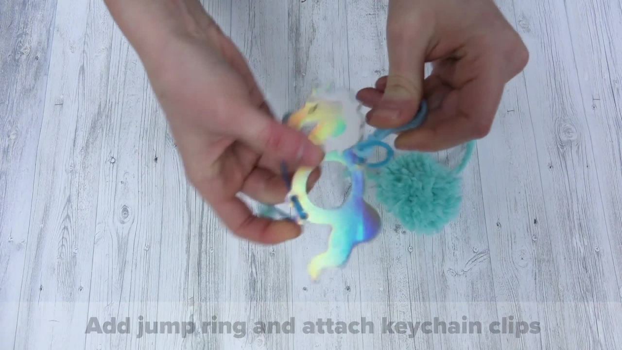 thumbnail video image 2 of Creativity for Kids Pom Pom Key Chains- Child Craft Kit for Boys and Girls, 2 of 8
