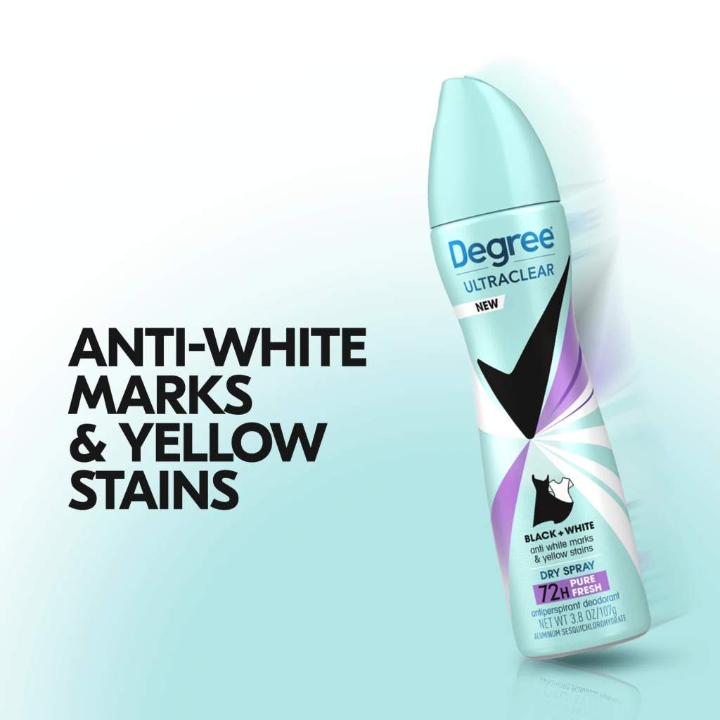 thumbnail video image 2 of Degree Antiperspirant Dry Spray Pure Fresh, 3.8 oz, 2 of 9