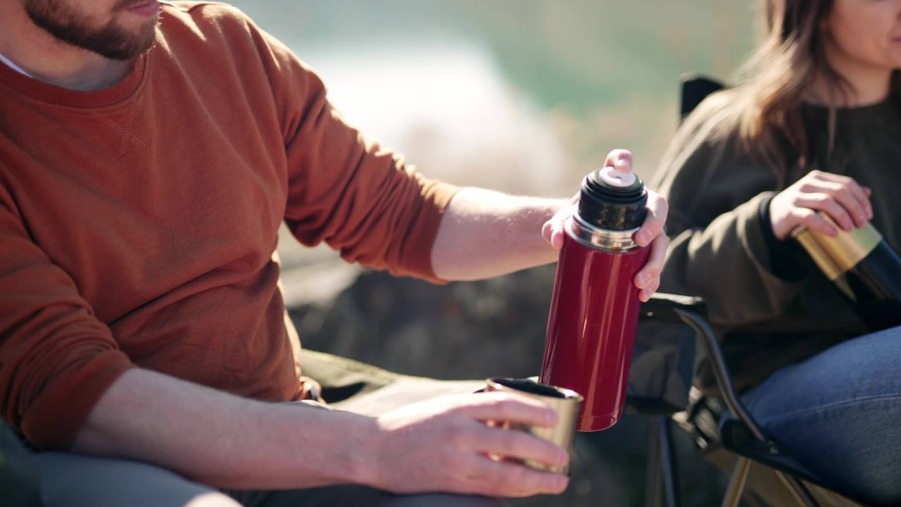 thumbnail video image 2 of Stansport 12 Gauge Shotshell® Thermo Bottle - Green, 2 of 10