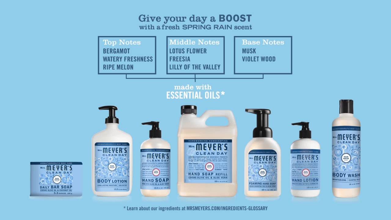 thumbnail video image 2 of Mrs. Meyer's Clean Day Liquid Hand Soap, Rain Water Scent, 12.5 Ounce Bottle, 2 of 8