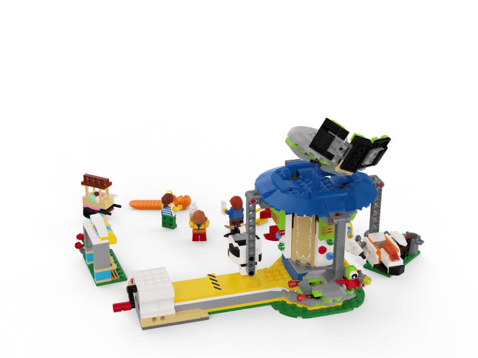 thumbnail video image 2 of LEGO Creator Fairground Carousel 31095 Space-Themed Building Kit (595 Pieces), 2 of 8