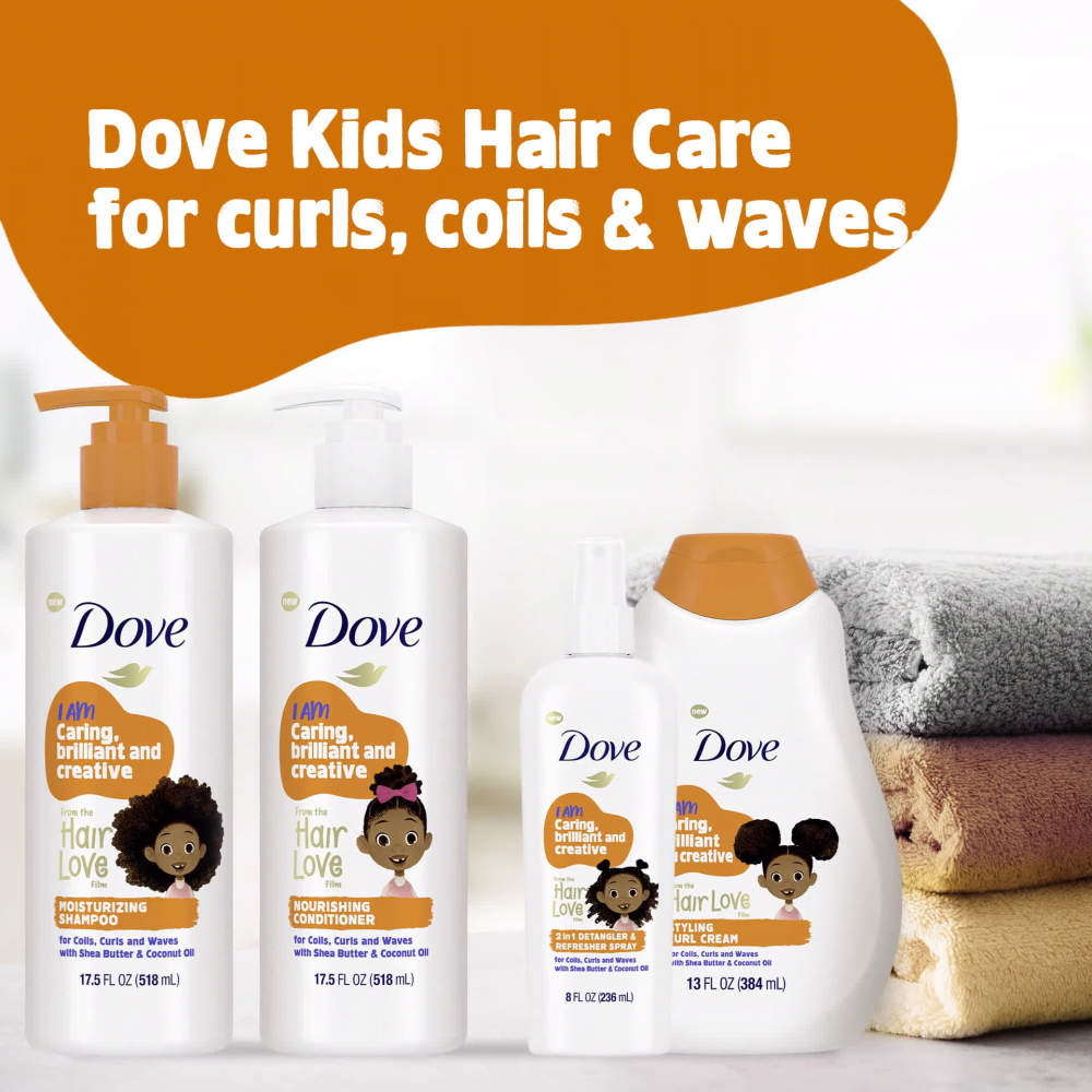 Dove Kids Care Hair Love 2in1 Detangler & Refresher Spray, 8 oz