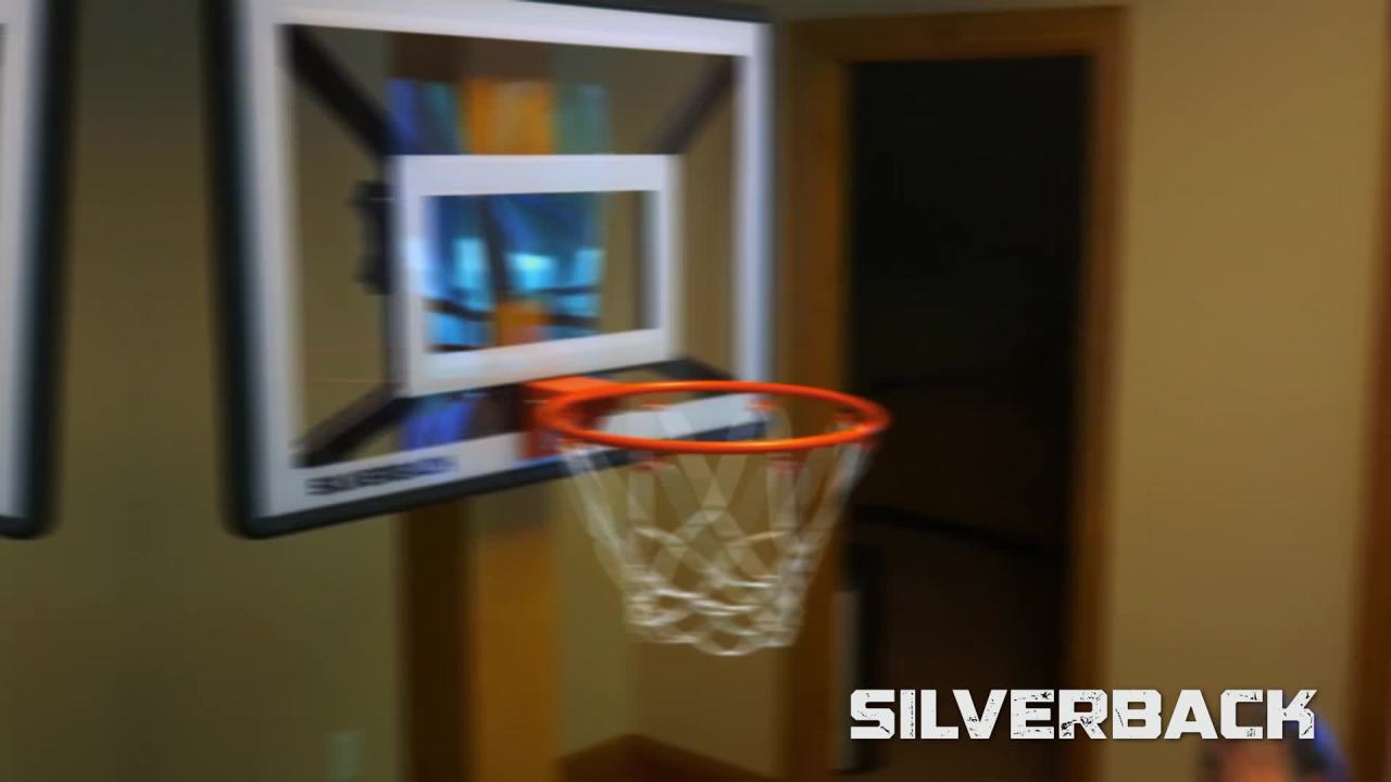 thumbnail video image 2 of Silverback Junior Youth 33" Basketball Hoop with Lock ‘n Rock Mounting Technology Mounts to Round and Vertical Poles, 2 of 11